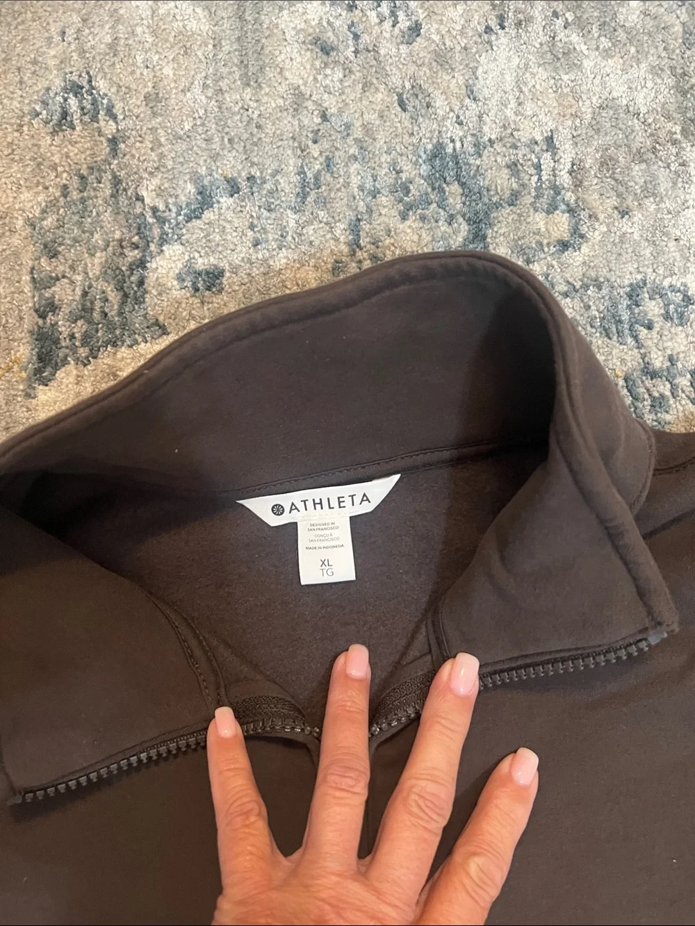 Athleta Forever fleece 1/4 Zip Sweatshirt NWT